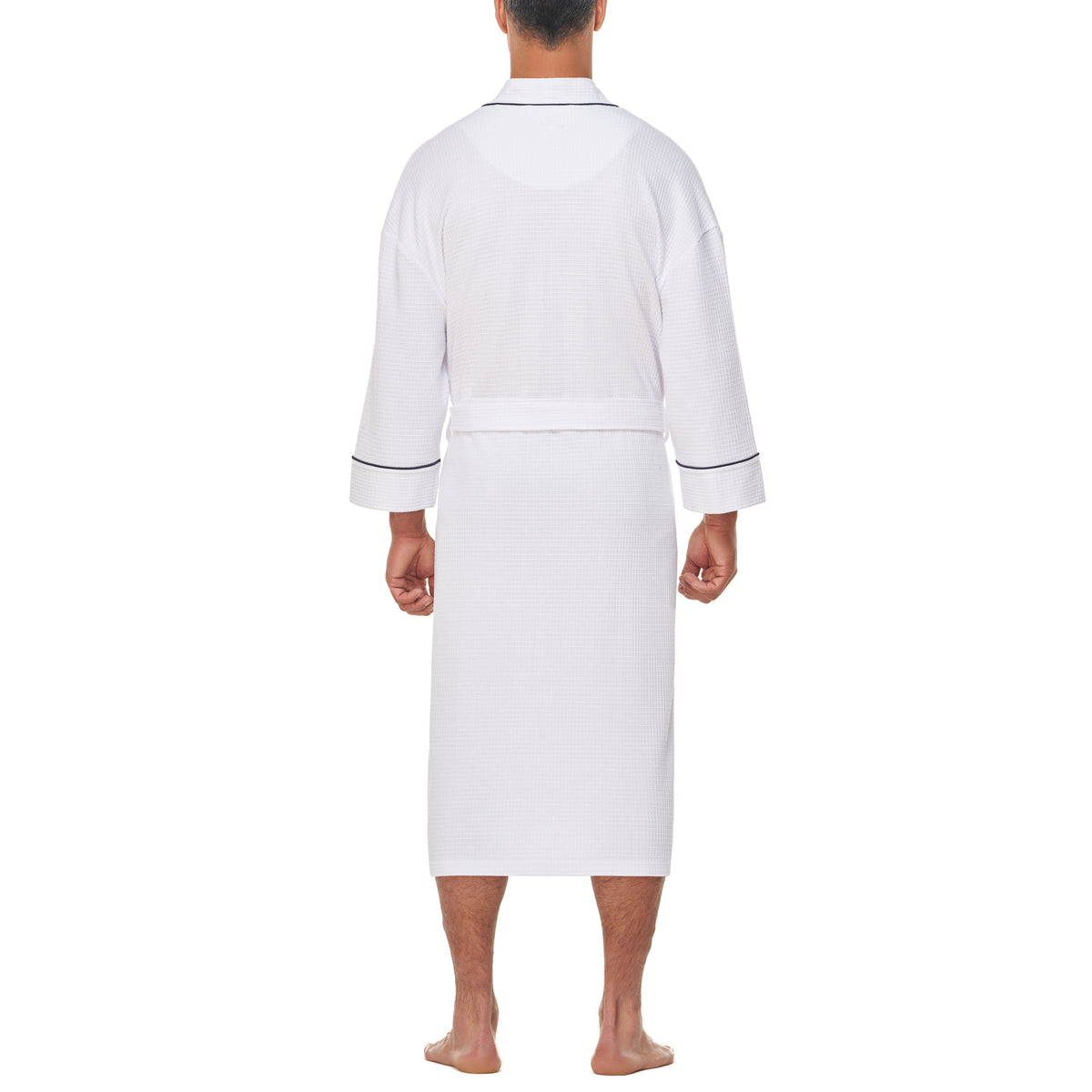 Big and Tall Knit Waffle Kimono