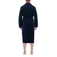 Refinery Velour Shawl Robe With Braid Trim