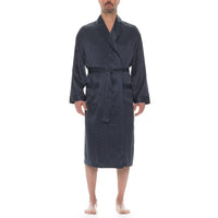 Polka Dot Silk Charmeuse Shawl Robe