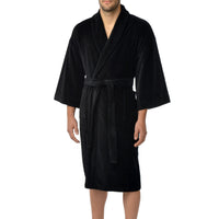 Solid Terry Velour Shawl Robe