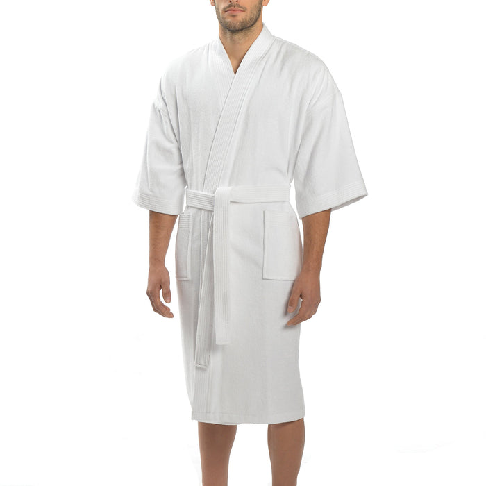Solid Terry Velour Kimono Robe