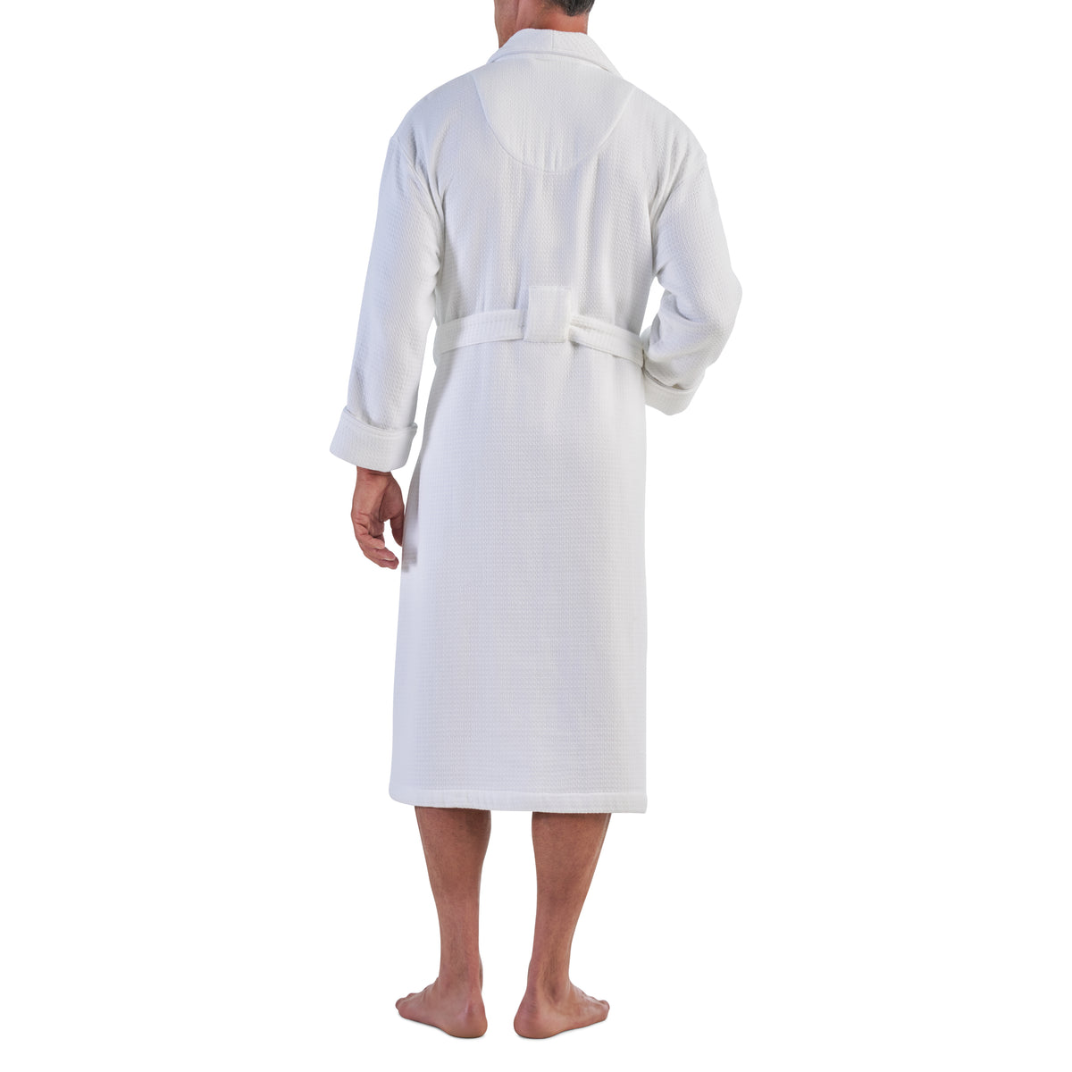 Cotton Waffle-Terry Shawl Robe