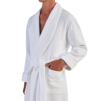 Cotton Waffle-Terry Shawl Robe