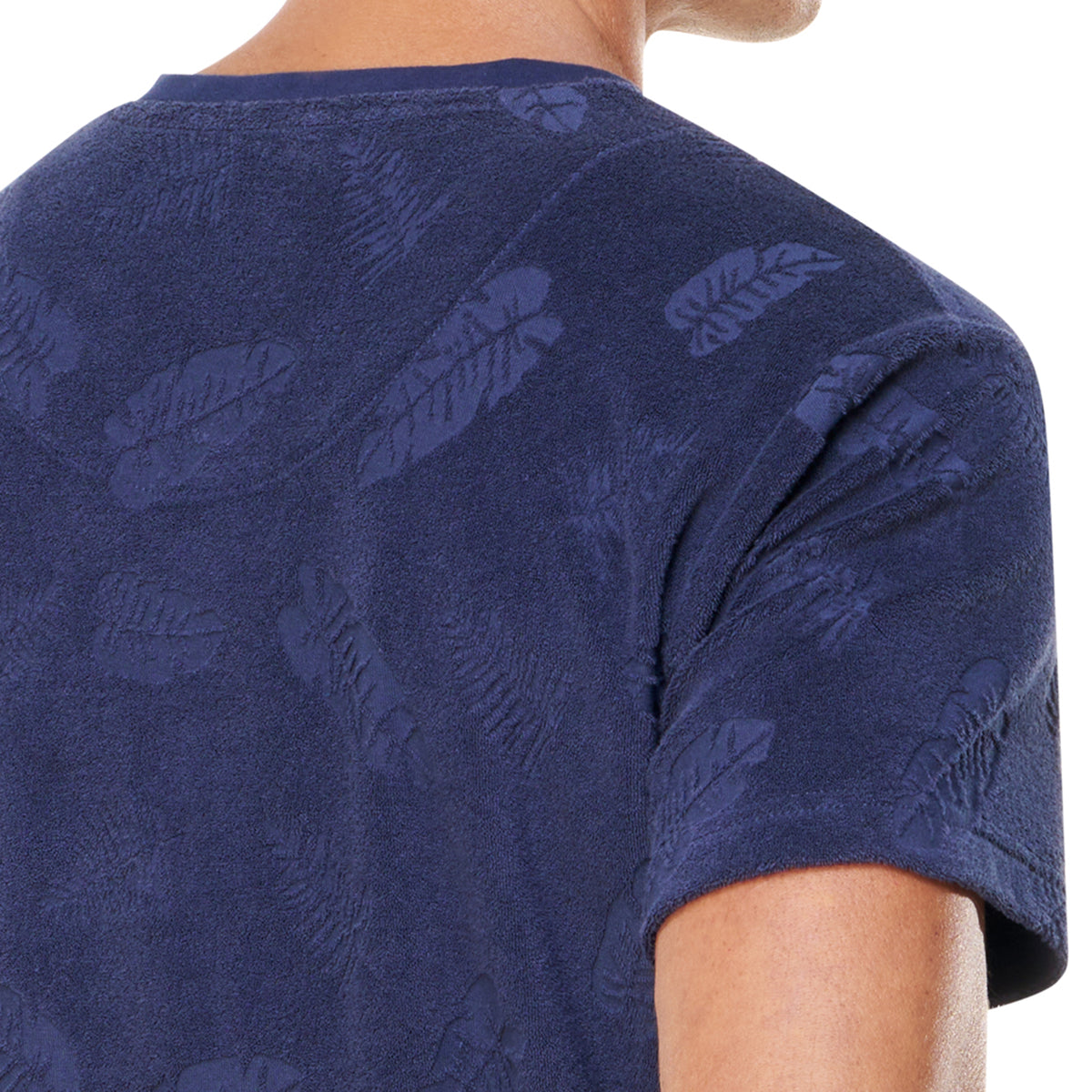 Palm Jacquard Cotton Knit V-Neck