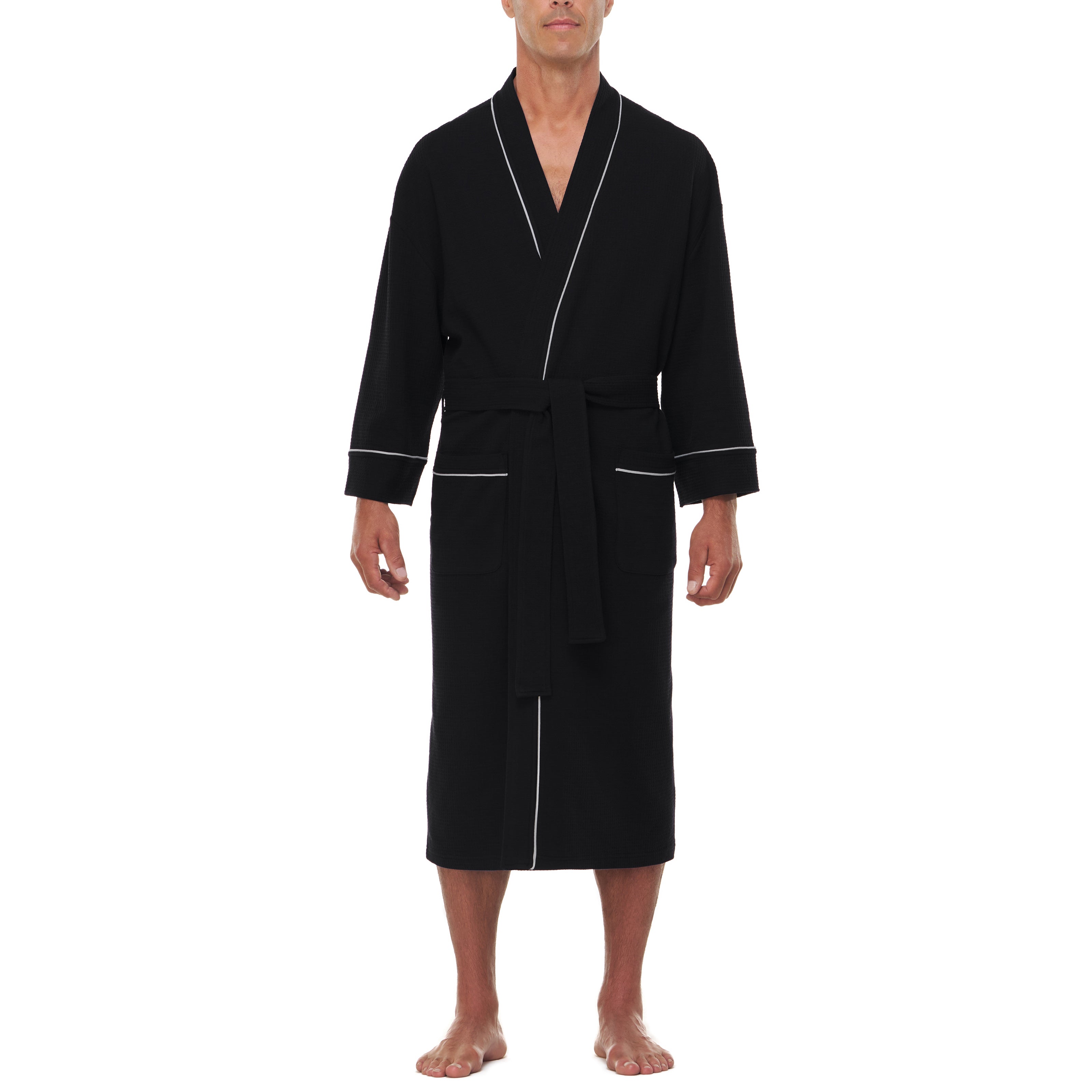 Big and Tall Knit Waffle Kimono – Majestic International