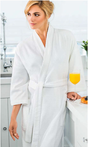 Strathcona Peached Lined Microfiber Shawl Robe