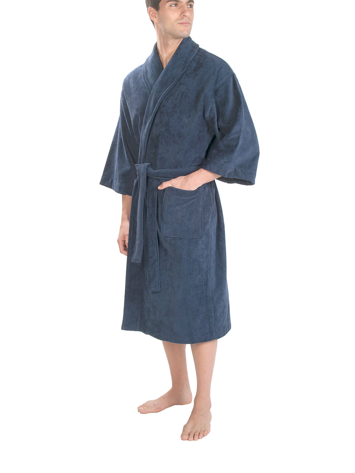 Solid Terry Velour Shawl Robe