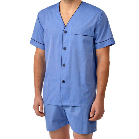 Easy Care Long Sleeve Pajama In Blue