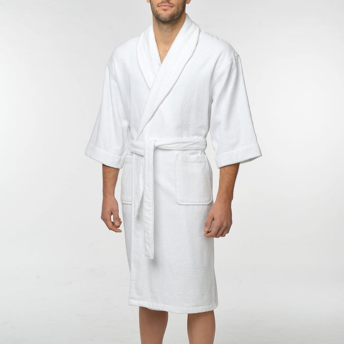 Solid Terry Velour Shawl Robe