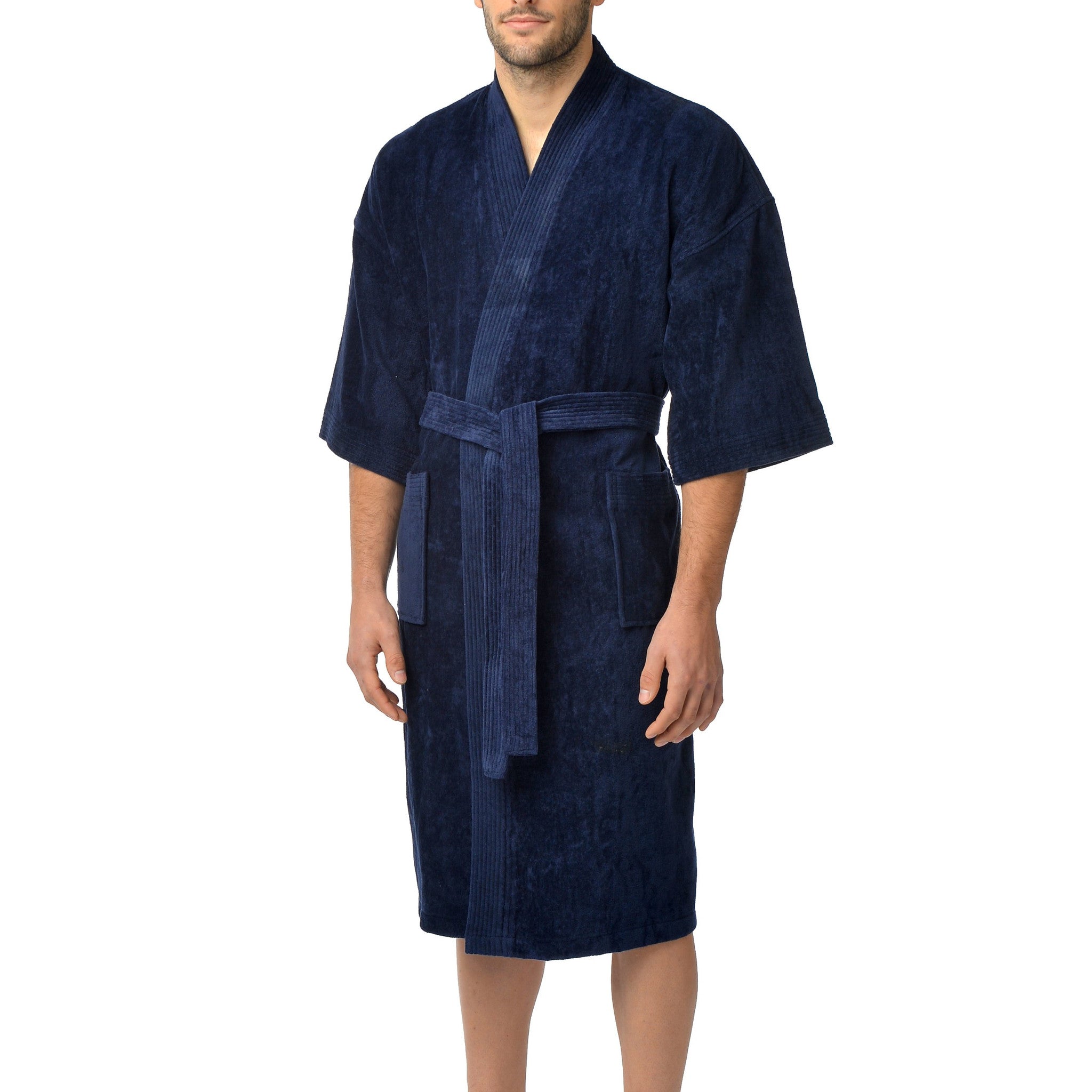 Solid Terry Velour Kimono Robe