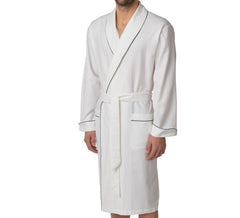 Herringbone Cotton Better Shawl Robe
